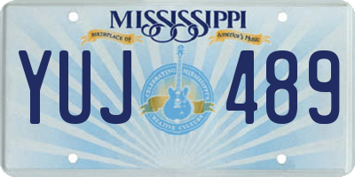 MS license plate YUJ489