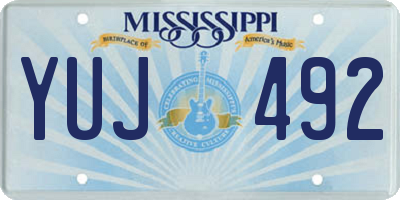 MS license plate YUJ492