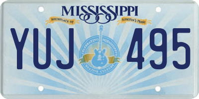 MS license plate YUJ495