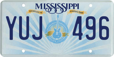 MS license plate YUJ496