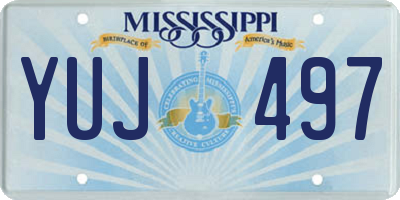 MS license plate YUJ497