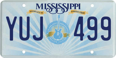 MS license plate YUJ499