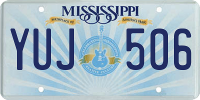 MS license plate YUJ506