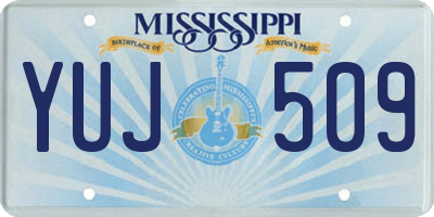 MS license plate YUJ509