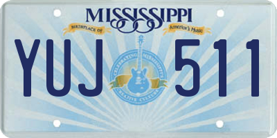 MS license plate YUJ511