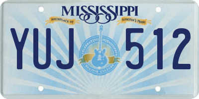 MS license plate YUJ512