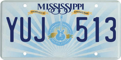 MS license plate YUJ513