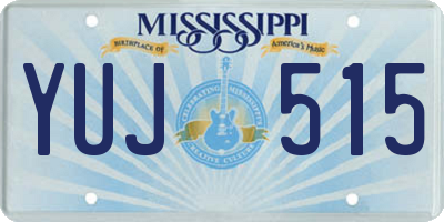 MS license plate YUJ515