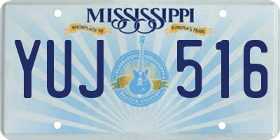MS license plate YUJ516