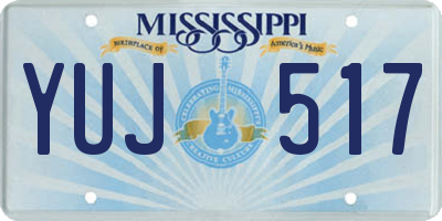 MS license plate YUJ517
