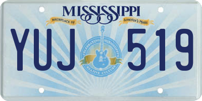 MS license plate YUJ519