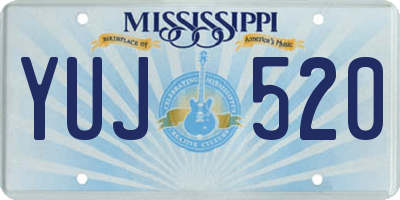 MS license plate YUJ520