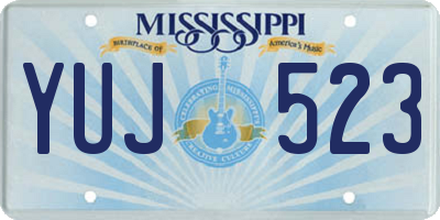MS license plate YUJ523