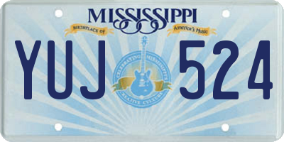 MS license plate YUJ524