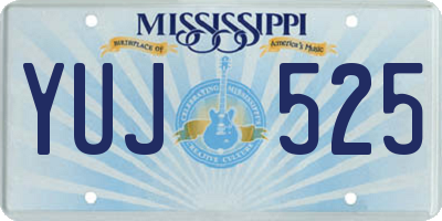 MS license plate YUJ525