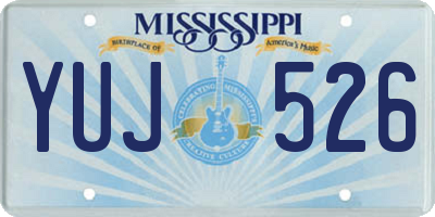MS license plate YUJ526