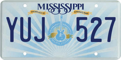 MS license plate YUJ527