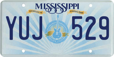 MS license plate YUJ529