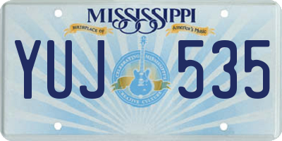 MS license plate YUJ535