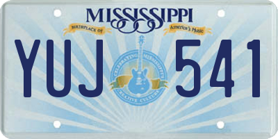 MS license plate YUJ541