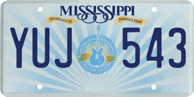 MS license plate YUJ543