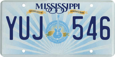 MS license plate YUJ546