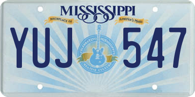 MS license plate YUJ547