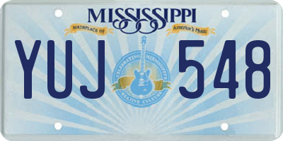 MS license plate YUJ548