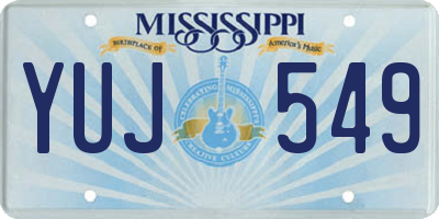 MS license plate YUJ549