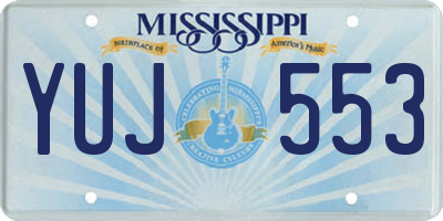 MS license plate YUJ553