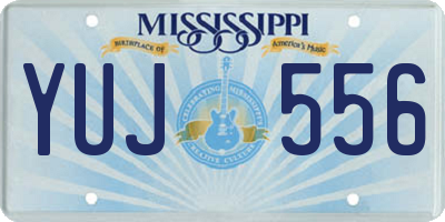 MS license plate YUJ556