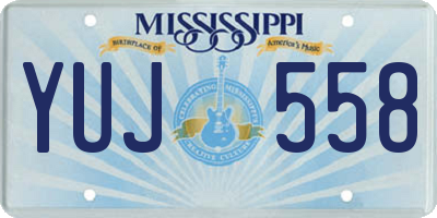 MS license plate YUJ558