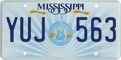 MS license plate YUJ563