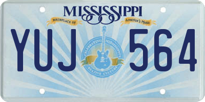 MS license plate YUJ564