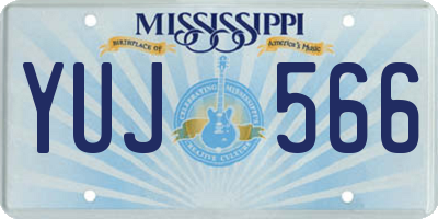 MS license plate YUJ566