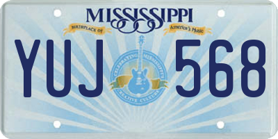 MS license plate YUJ568