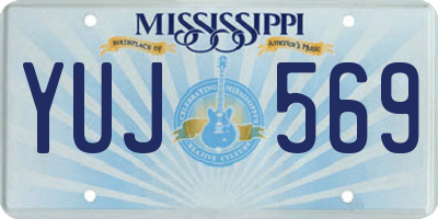 MS license plate YUJ569
