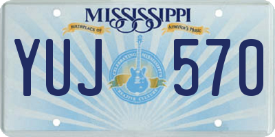 MS license plate YUJ570