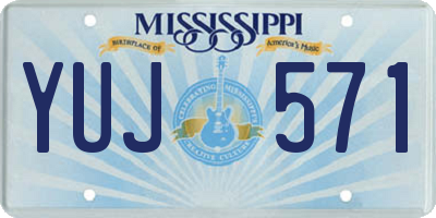 MS license plate YUJ571
