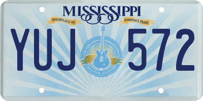 MS license plate YUJ572