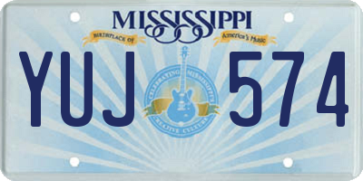 MS license plate YUJ574