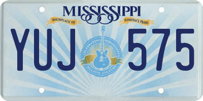 MS license plate YUJ575