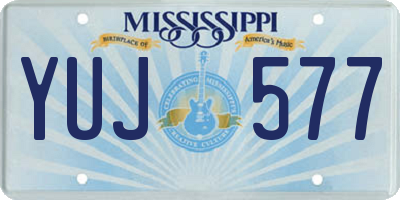 MS license plate YUJ577