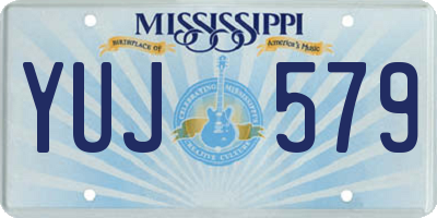 MS license plate YUJ579