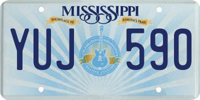 MS license plate YUJ590