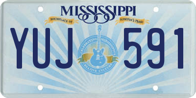 MS license plate YUJ591
