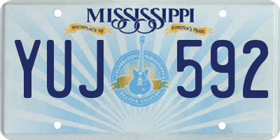 MS license plate YUJ592