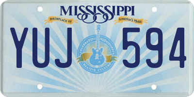 MS license plate YUJ594