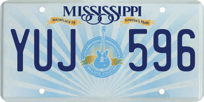 MS license plate YUJ596