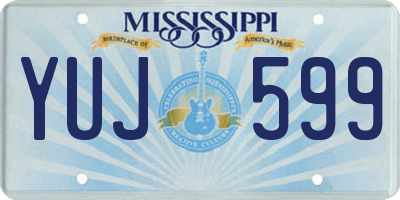 MS license plate YUJ599